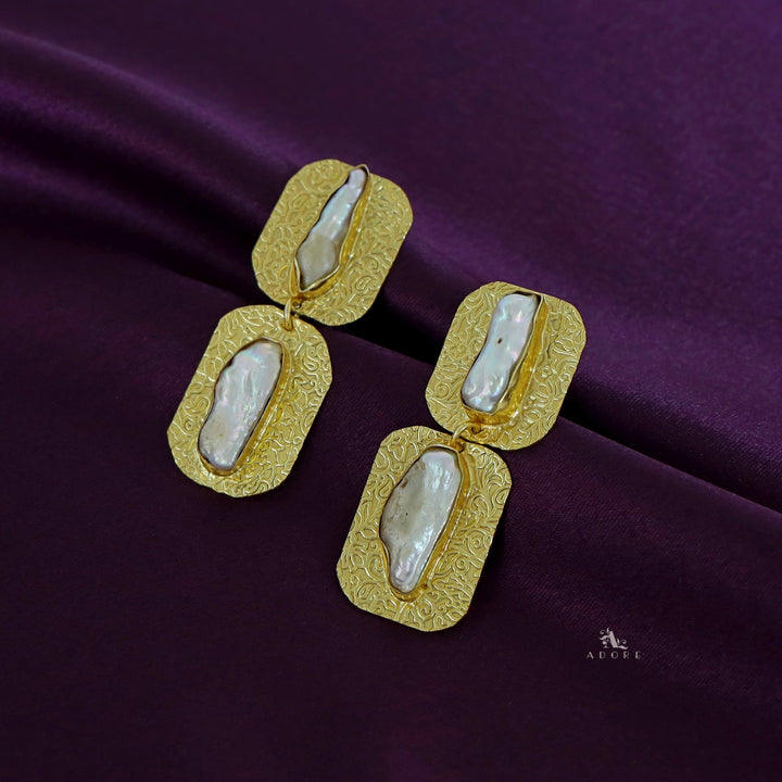 Moira Textured 2 Layer Baroque Earring