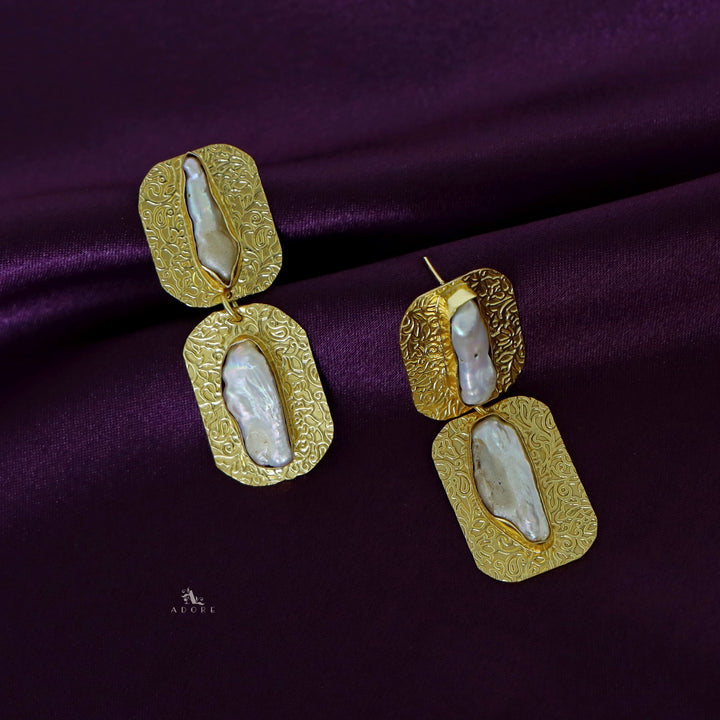 Moira Textured 2 Layer Baroque Earring
