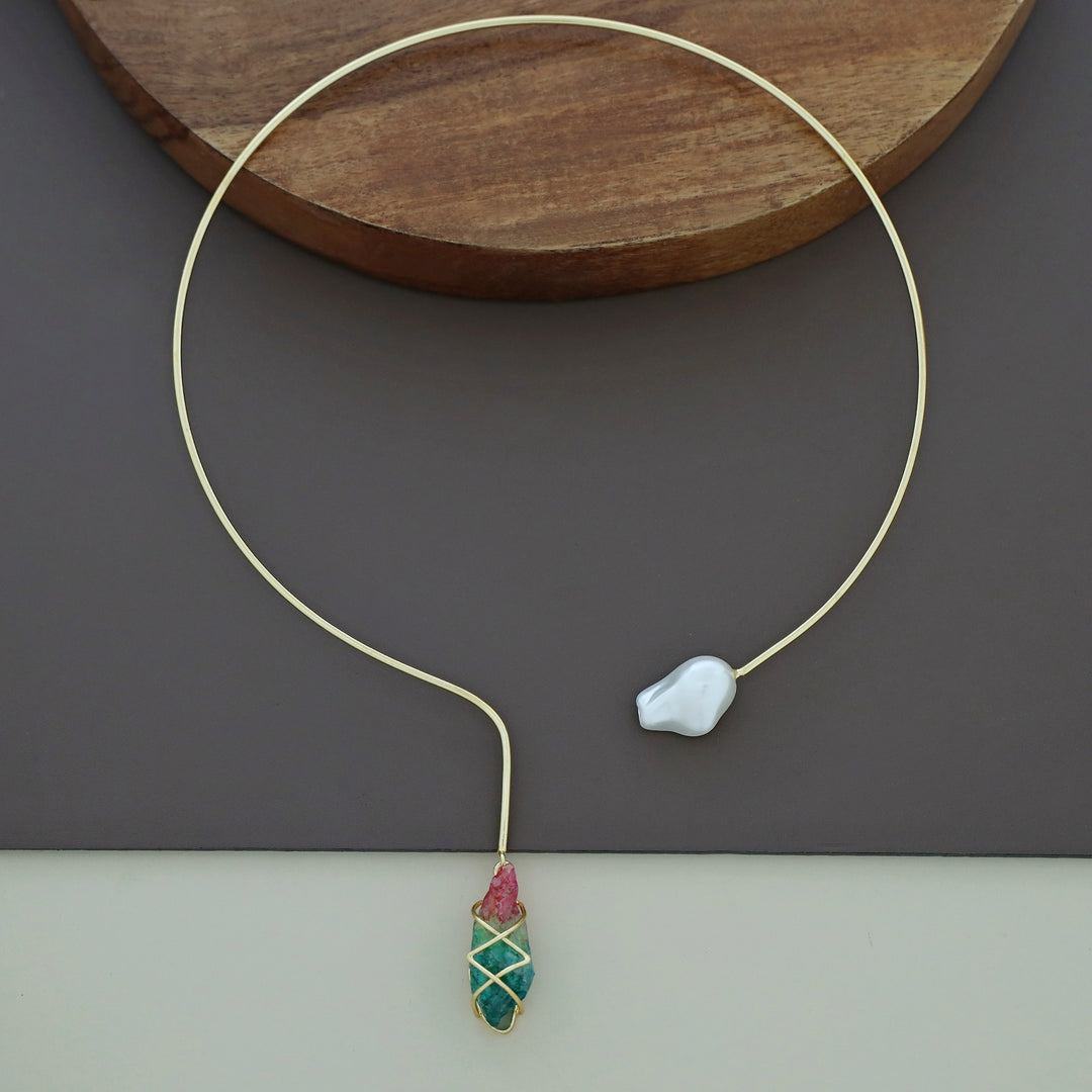 Fiya Golden Dyed + Baroque Neck Cuff