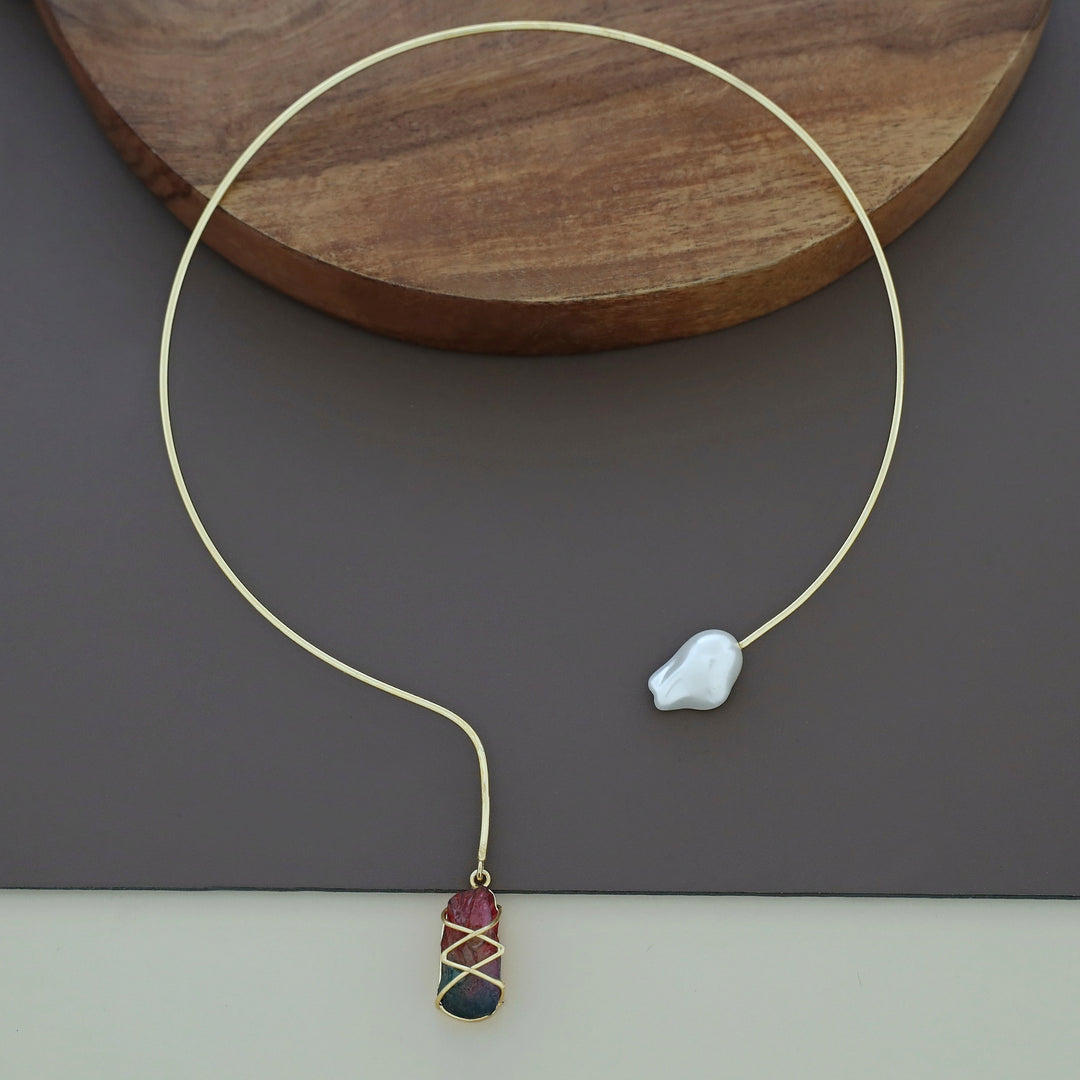 Fiya Golden Dyed + Baroque Neck Cuff