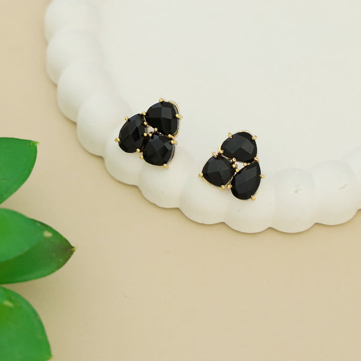 Haze Claw Tri Glossy Stone Stud