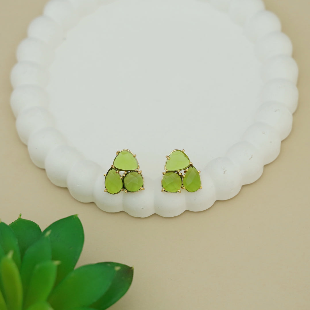 Haze Claw Tri Glossy Stone Stud