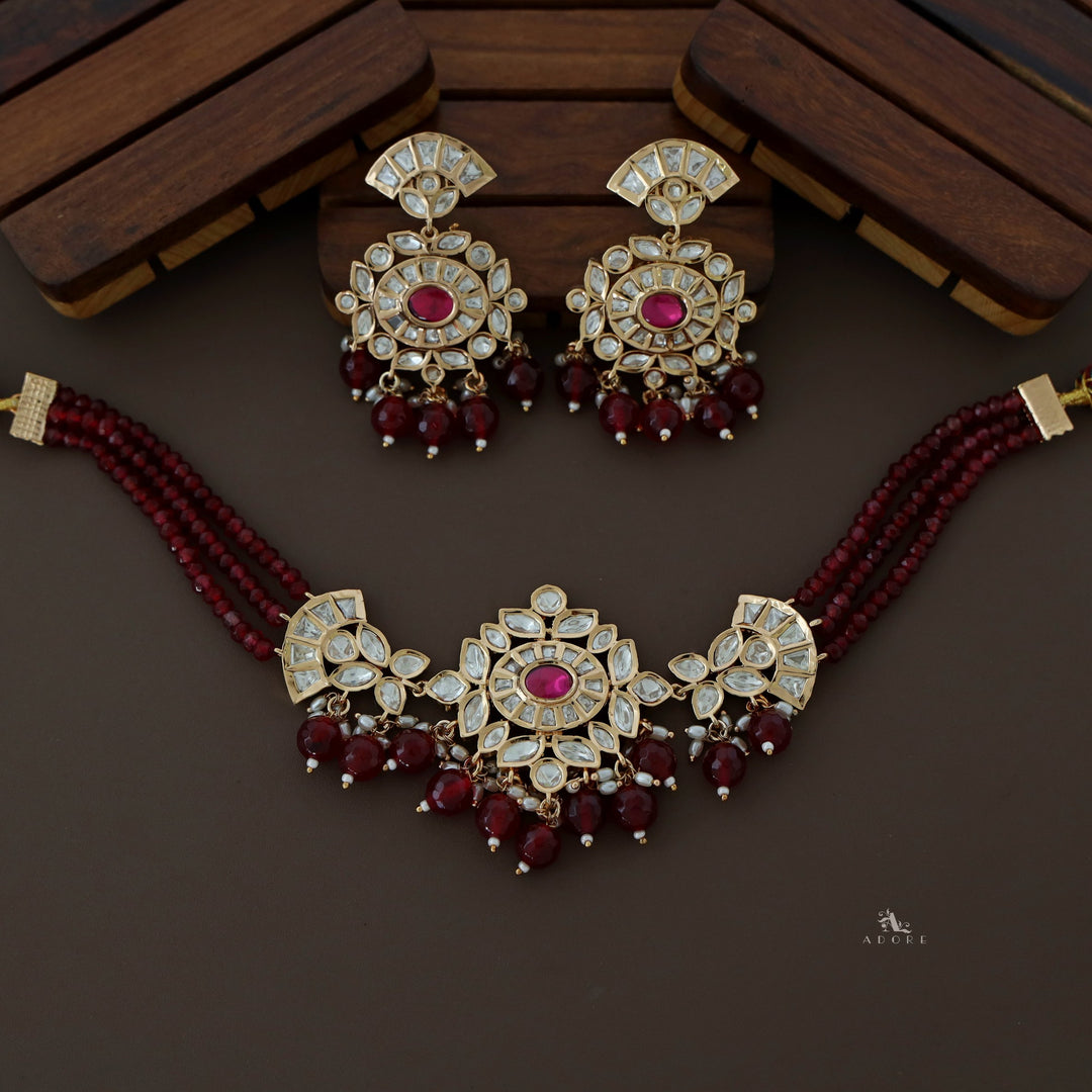 Premium Irene Kundan Choker with Earring