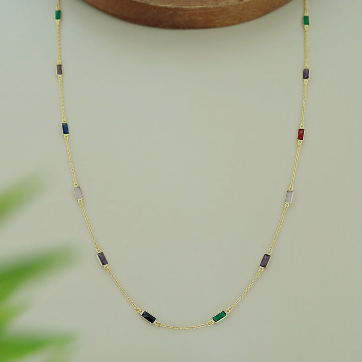Sera Mini Rectangle Glossy Neckpiece