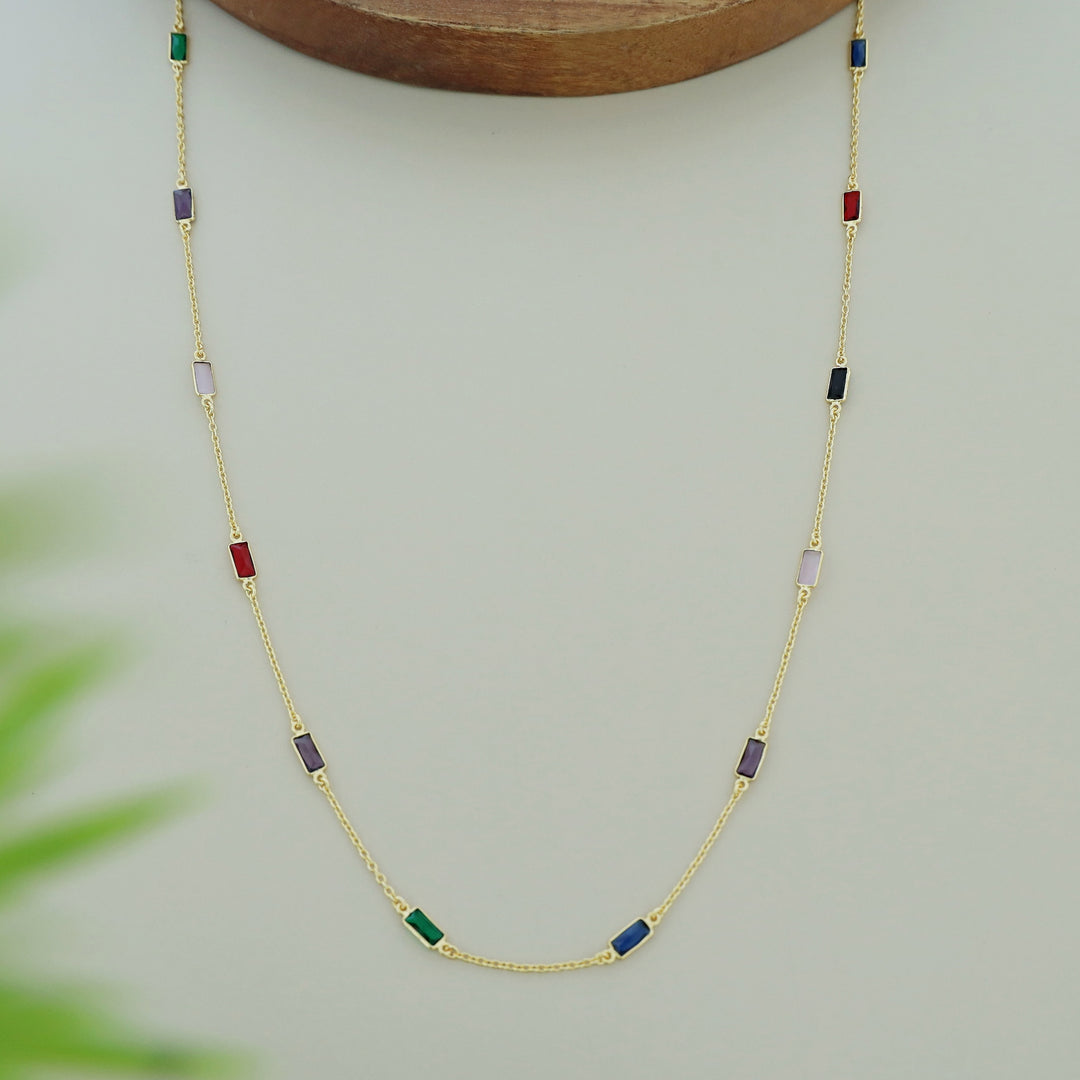 Sera Mini Rectangle Glossy Neckpiece