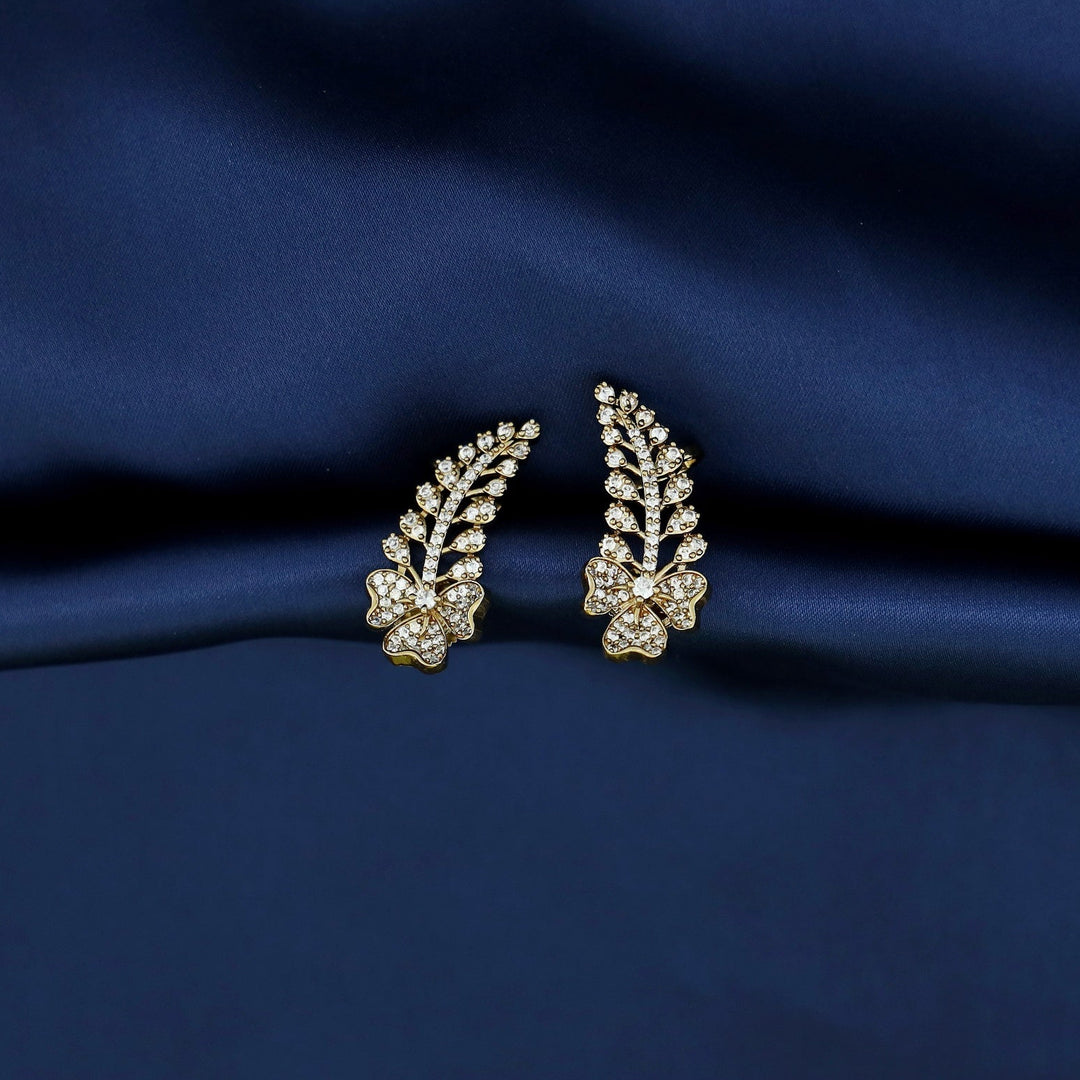 Himadri Golden Flower Ear-Cuff (Set of 2)