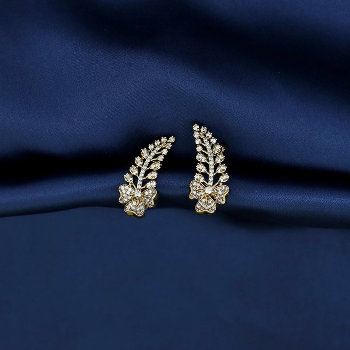 Himadri Golden Flower Ear-Cuff (Set of 2)