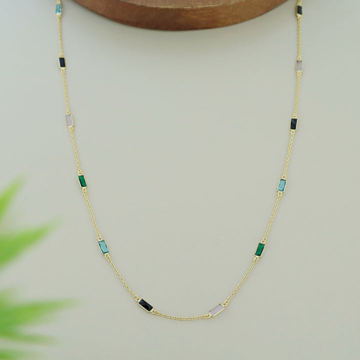 Sera Mini Rectangle Glossy Neckpiece