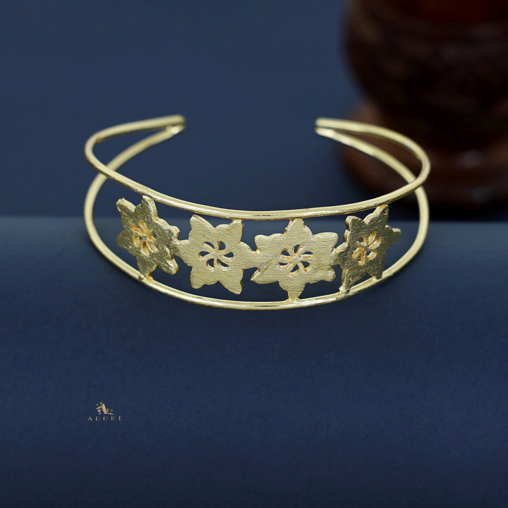 Eshal Golden Floral 2 Layer Bangle