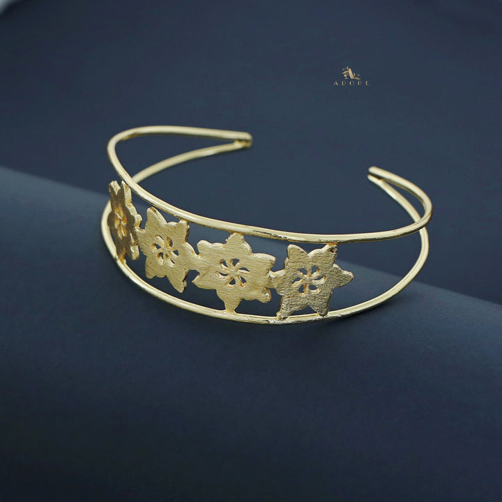 Eshal Golden Floral 2 Layer Bangle