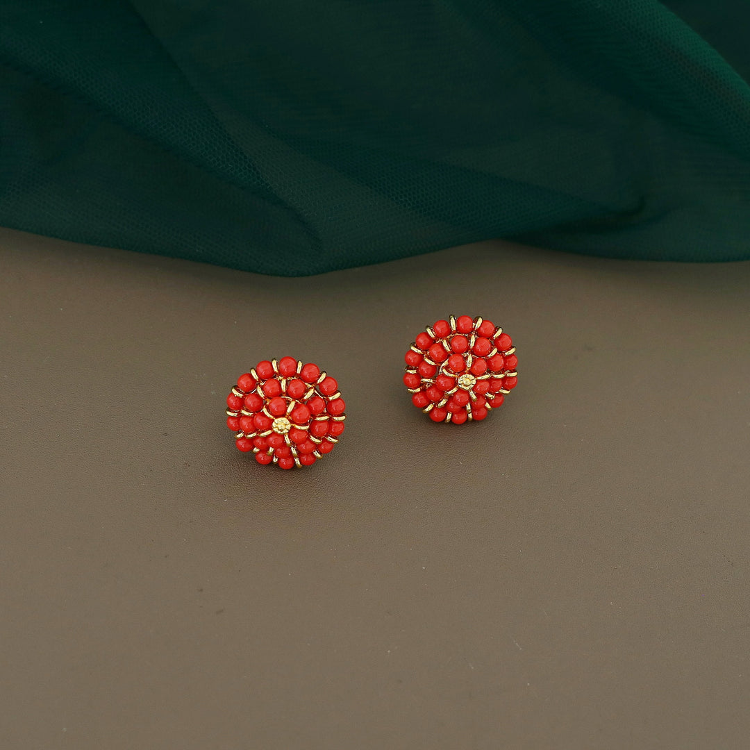 Trinaya Flower Beaded Pearl Earring