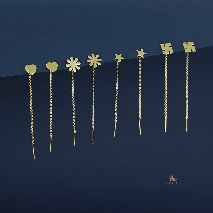 Ameya Multi Shape Needle and Thread Earring