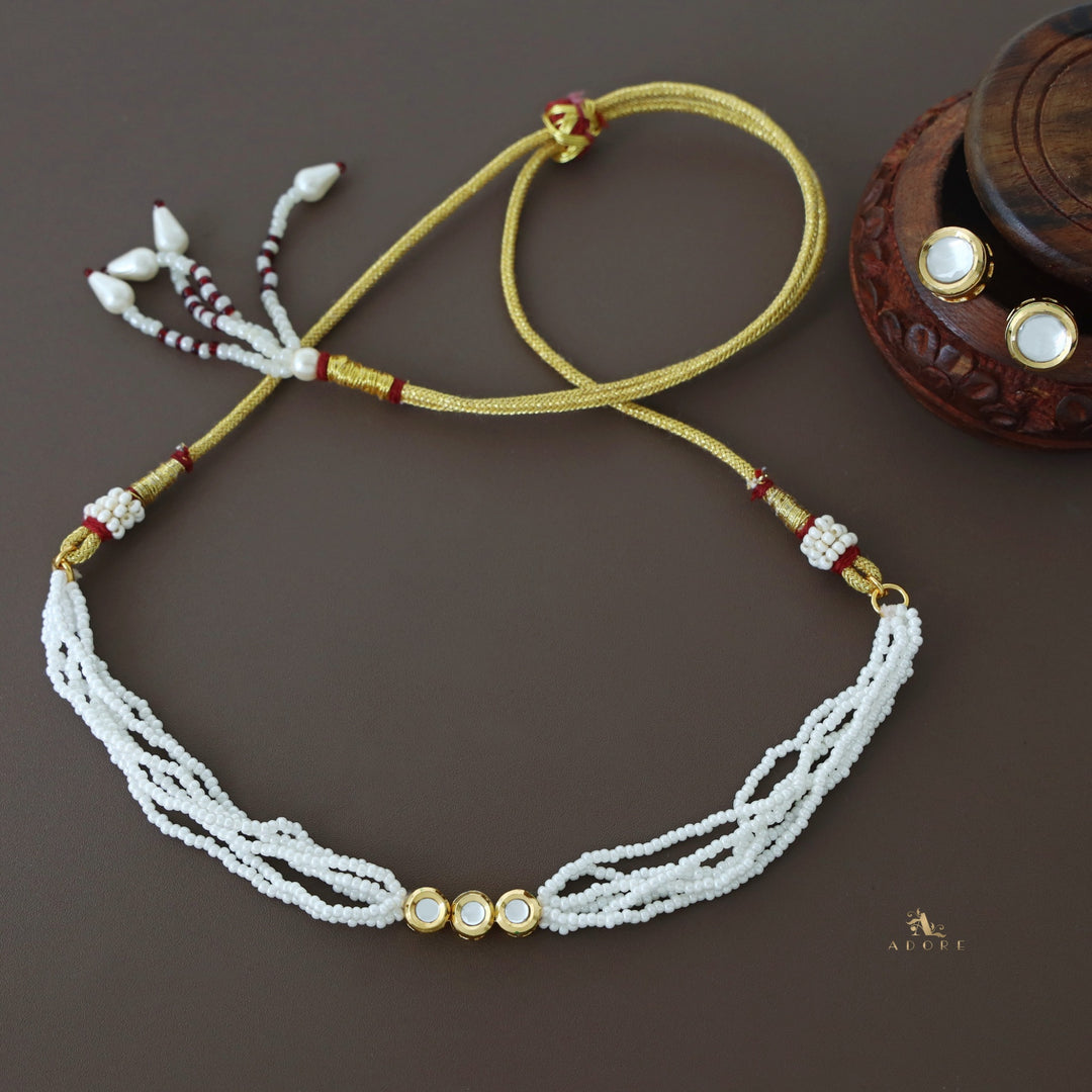Hansika Kundan Pearl Choker with Stud