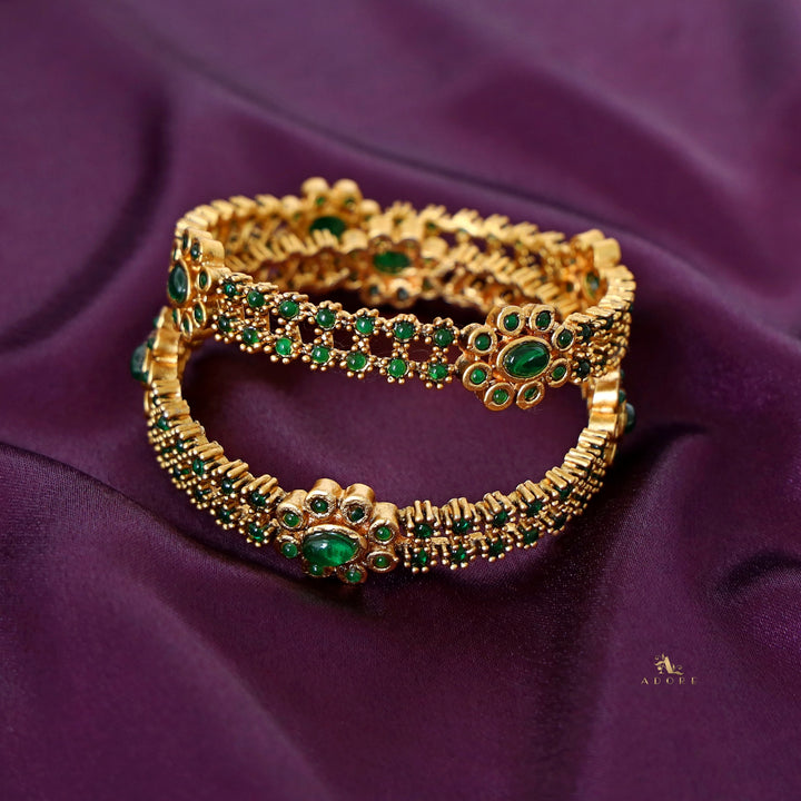 Aadishri Floral Bangle (Set Of 2)
