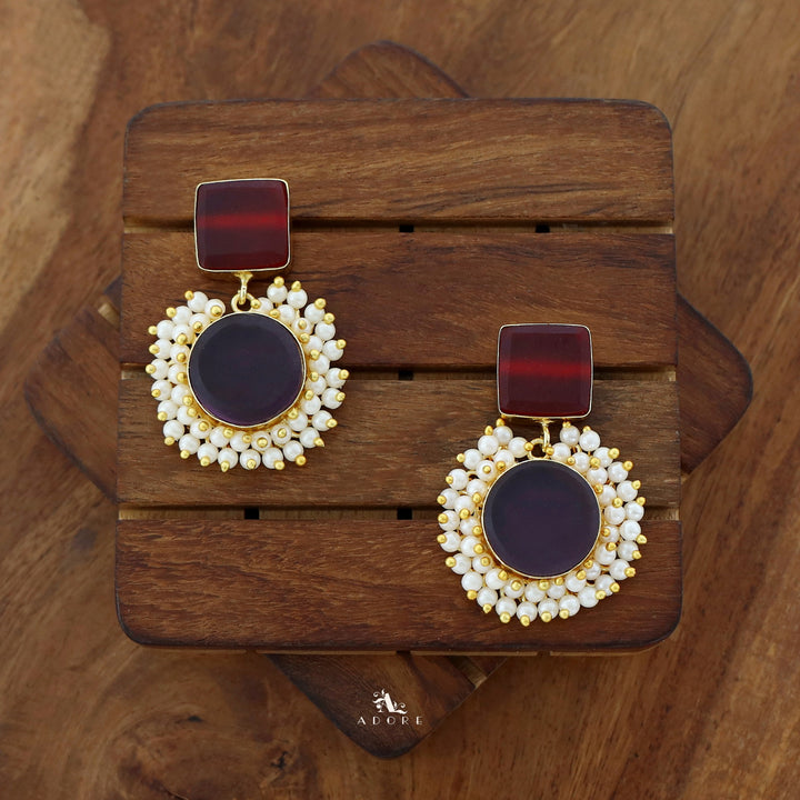 Raw Stone Royal Earrings