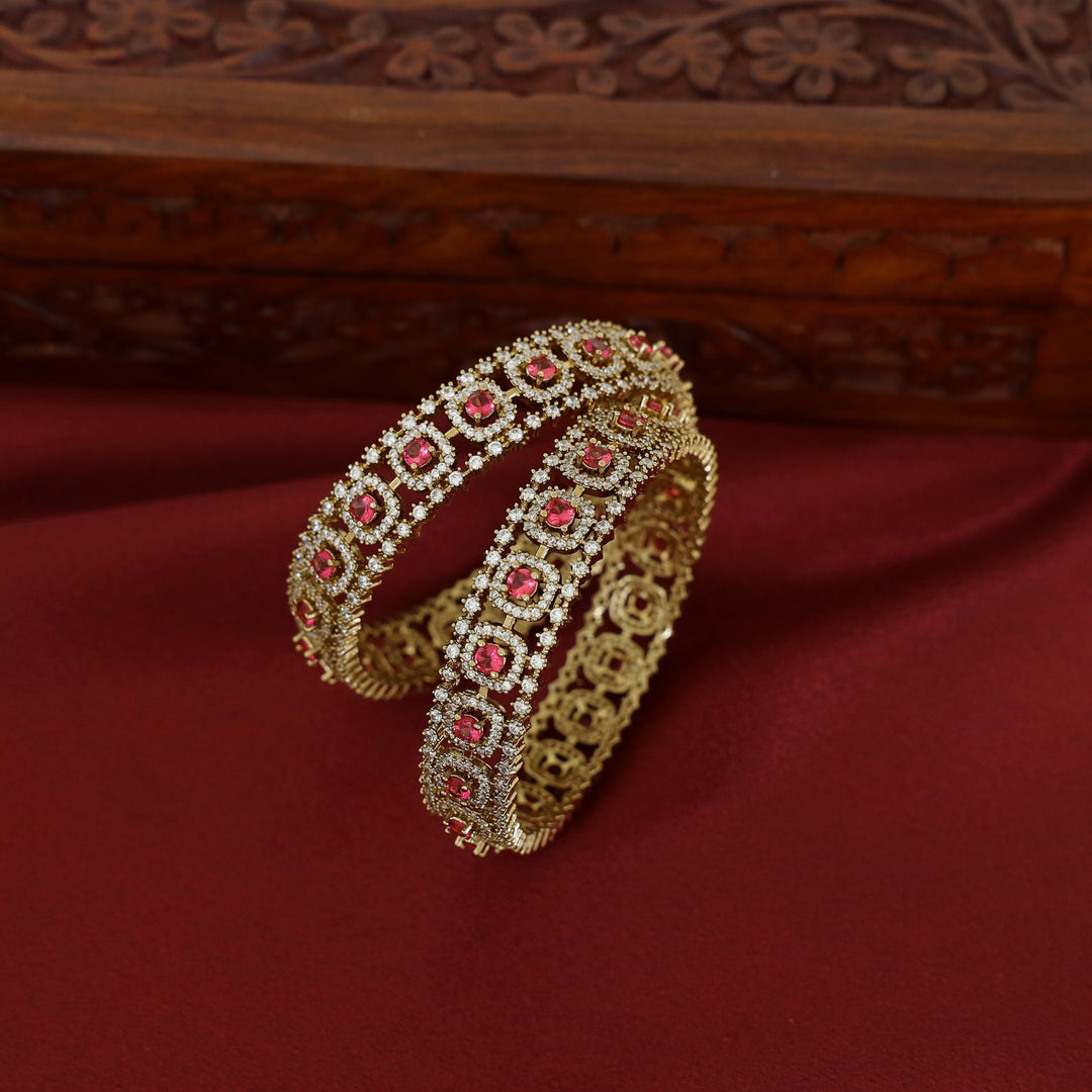 Divyanshi AD Stone Bangle (Set Of 2)