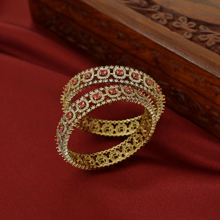 Divyanshi AD Stone Bangle (Set Of 2)