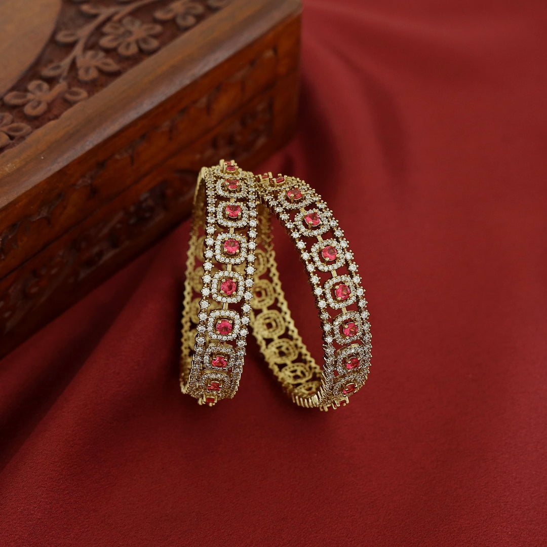 Divyanshi AD Stone Bangle (Set Of 2)