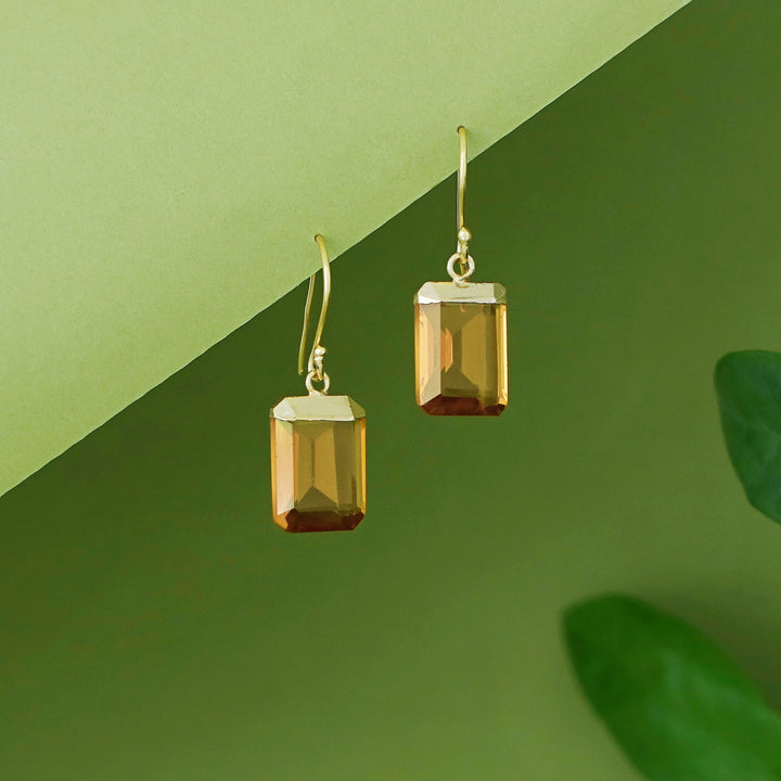 Shrutika Golden Rectangle Glossy Drop