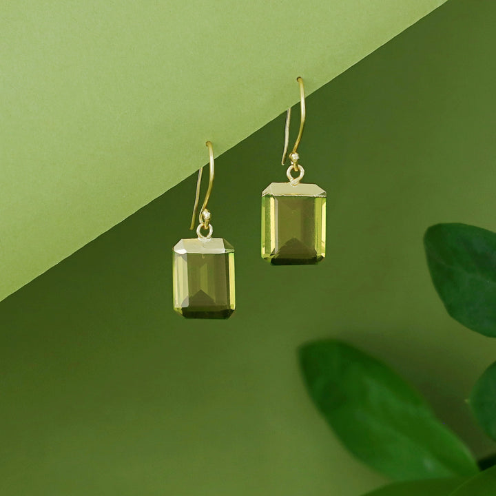 Shrutika Golden Rectangle Glossy Drop