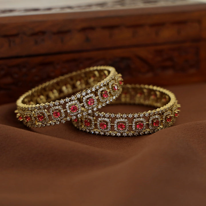 Divyanshi AD Stone Bangle (Set Of 2)