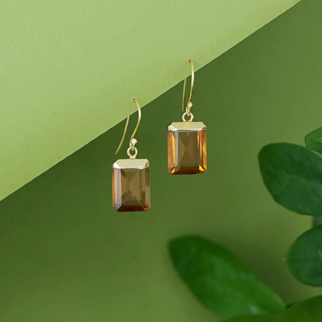 Shrutika Golden Rectangle Glossy Drop