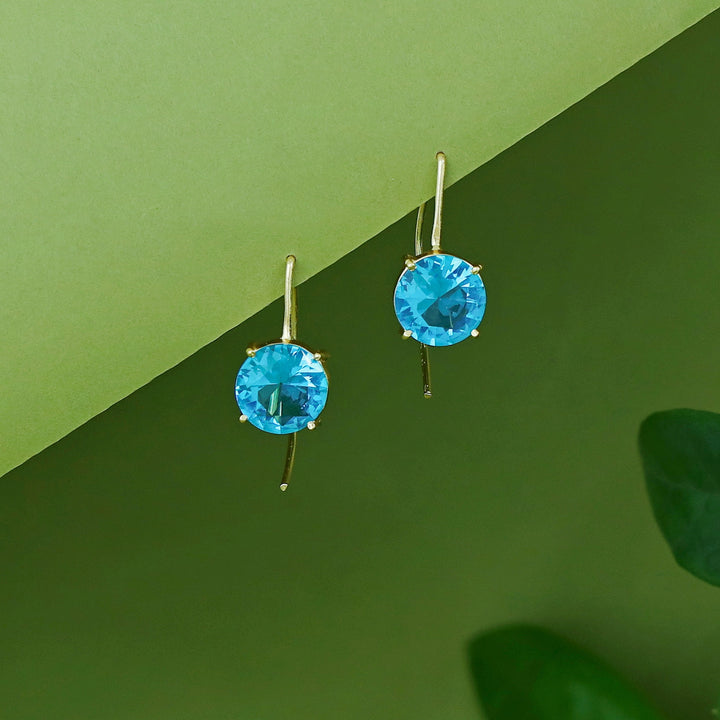 Susanna Claw Circle Glossy Stone Hoop Earring