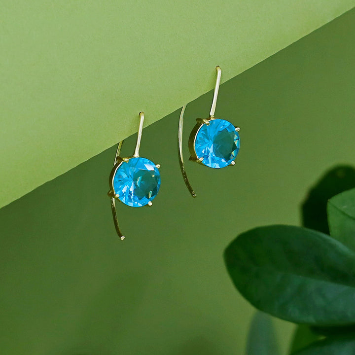 Susanna Claw Circle Glossy Stone Hoop Earring