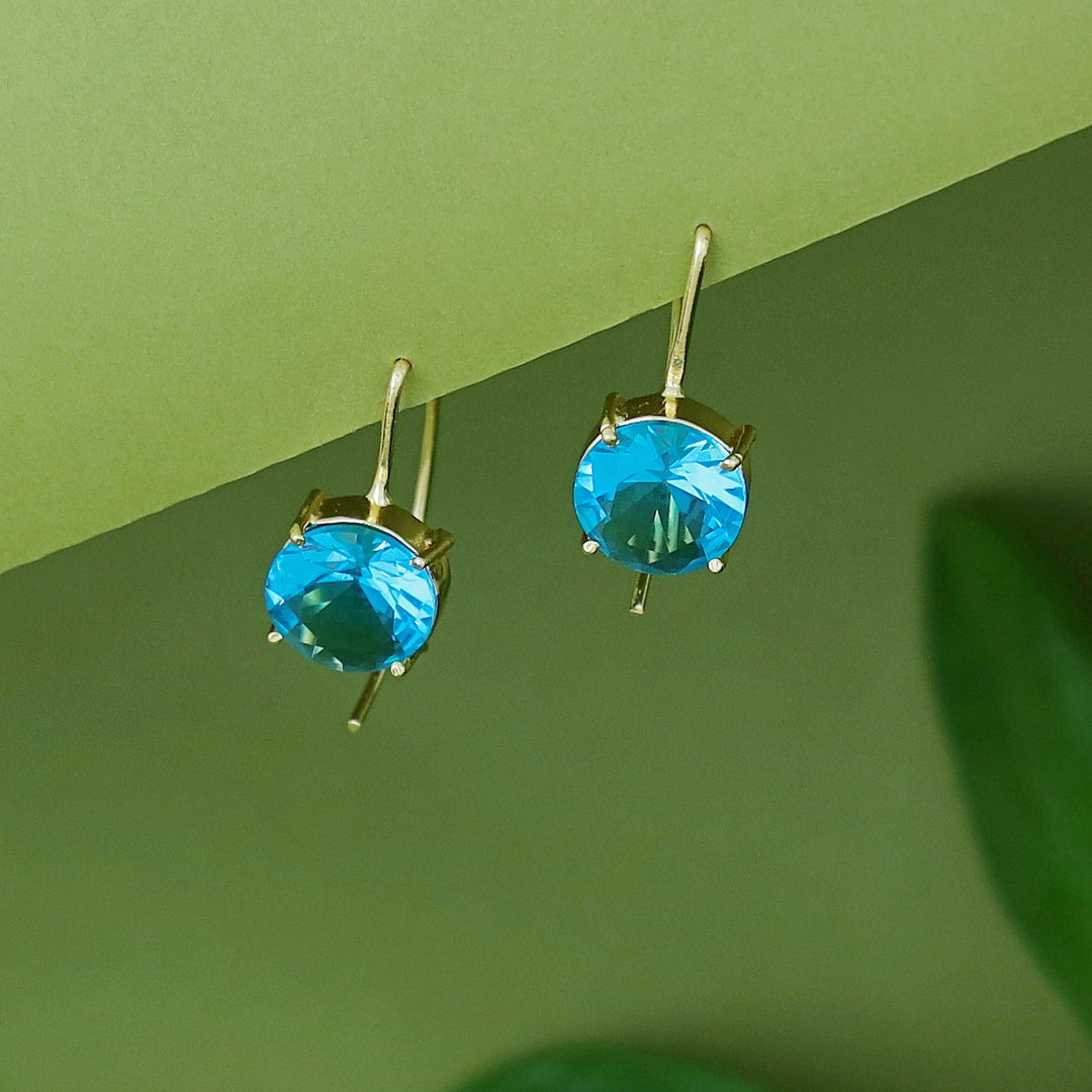 Susanna Claw Circle Glossy Stone Hoop Earring