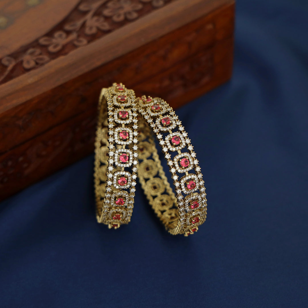 Divyanshi AD Stone Bangle (Set Of 2)