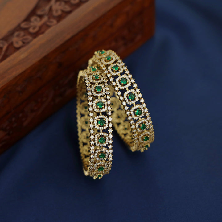 Divyanshi AD Stone Bangle (Set Of 2)