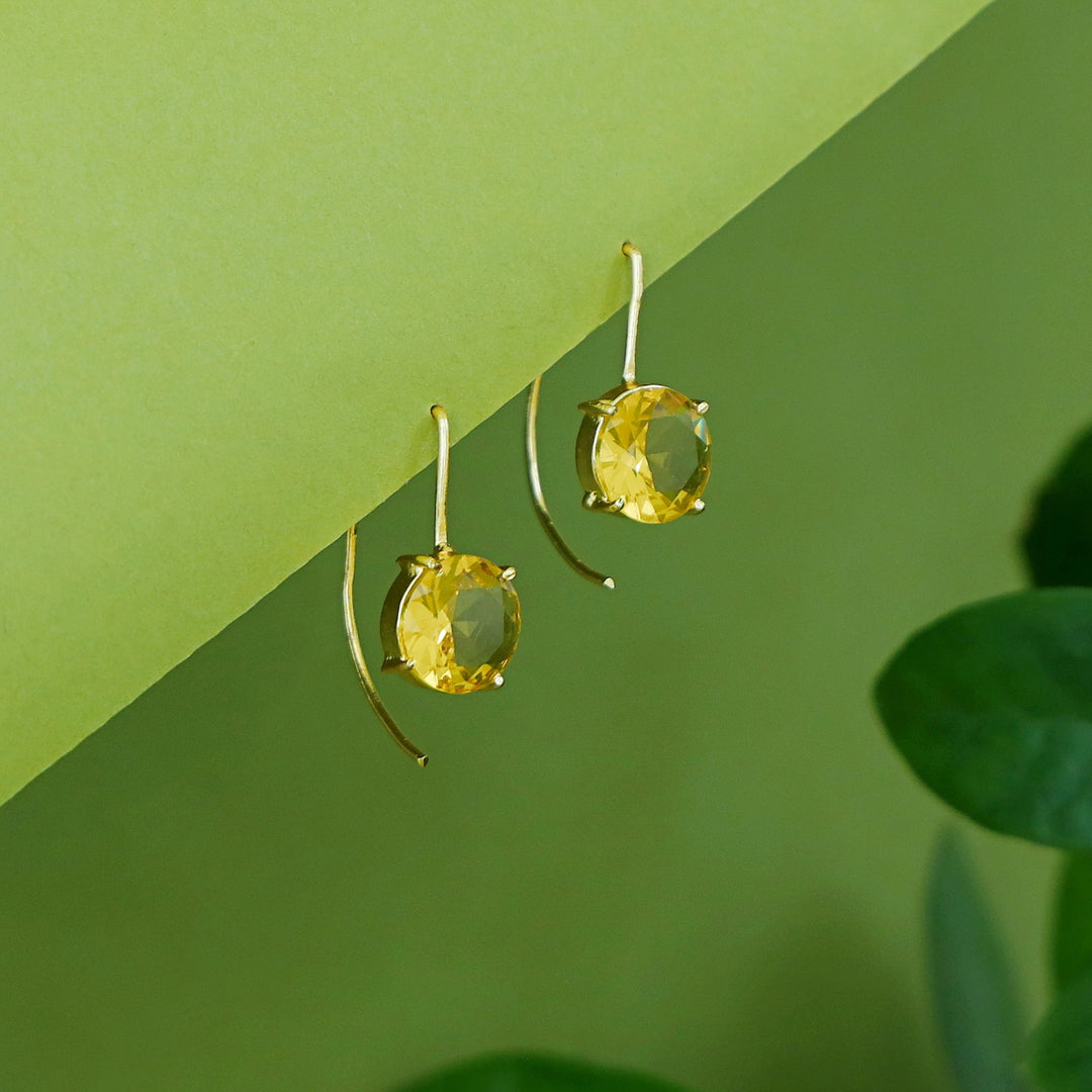 Susanna Claw Circle Glossy Stone Hoop Earring