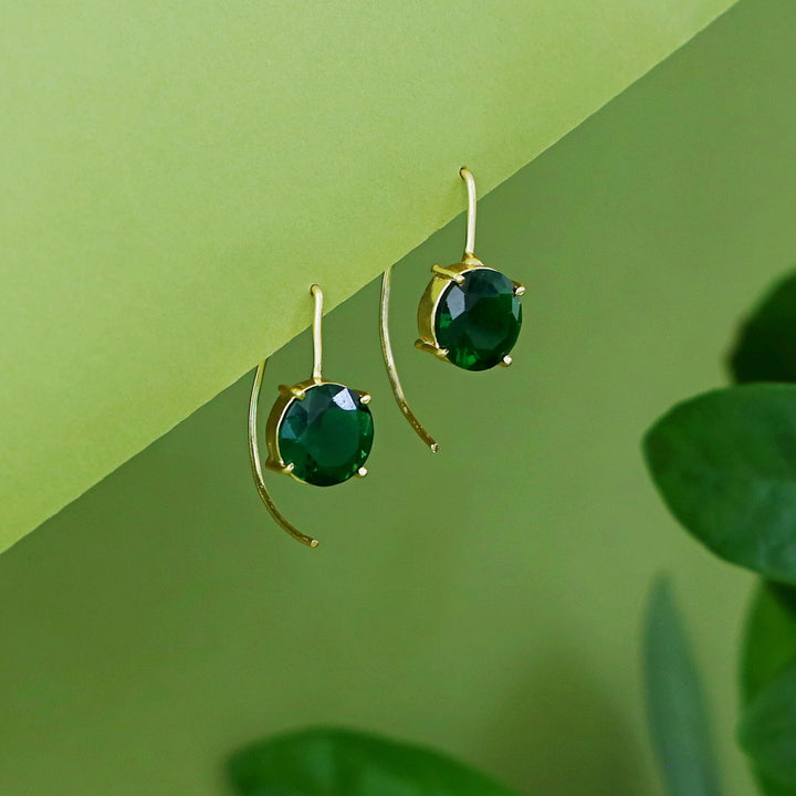 Susanna Claw Circle Glossy Stone Hoop Earring