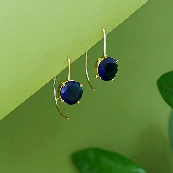 Susanna Claw Circle Glossy Stone Hoop Earring