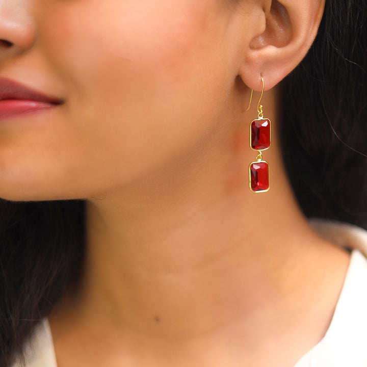 Zalak Dual Glossy Stone Drop