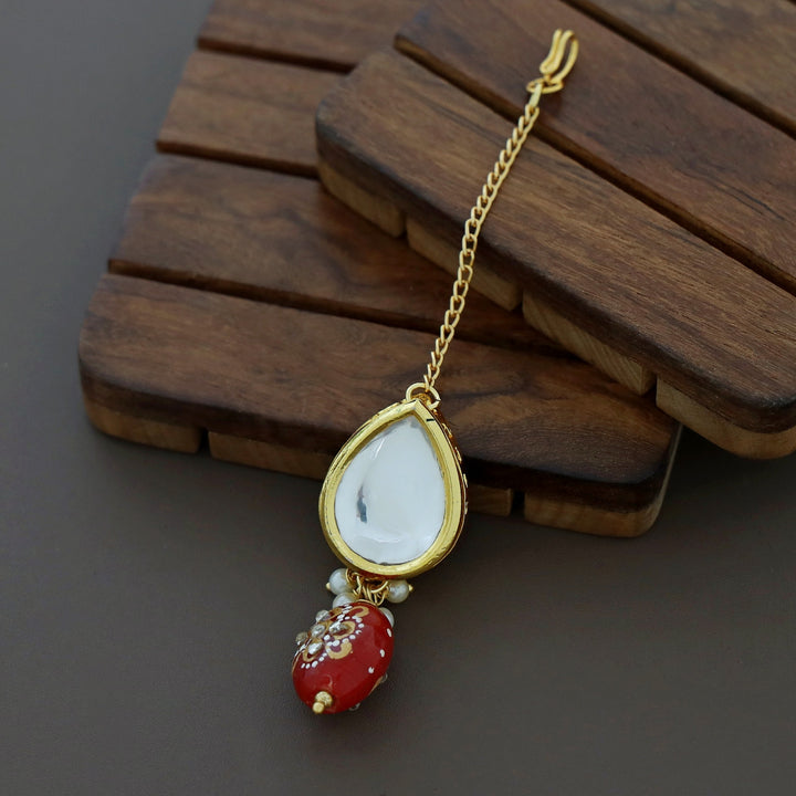 Rudie Kundan Neckpiece With Earring + Tikka