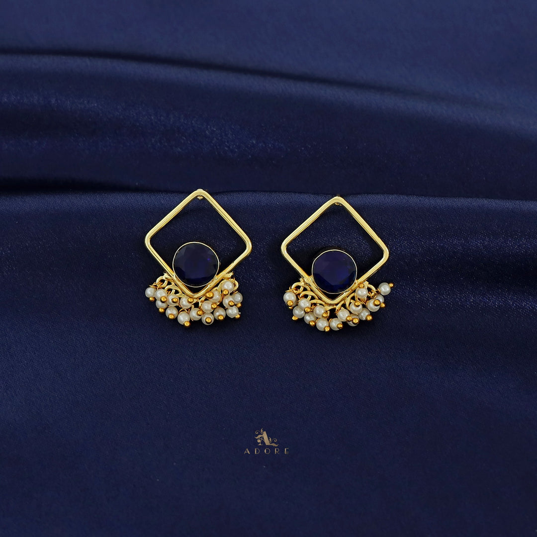 Milena Golden Diamond MOP Pearl Cluster Earring
