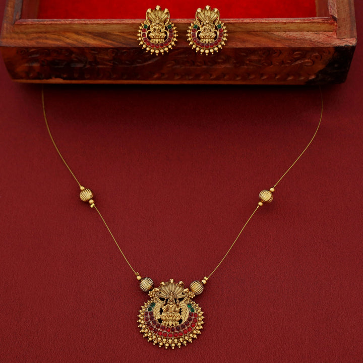 Naga Lakshmi Pendant String Neckpiece