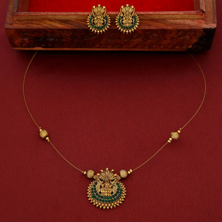 Naga Lakshmi Pendant String Neckpiece