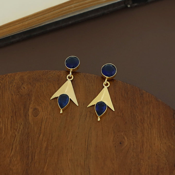 Golden Arrow Glossy  Circle Drop Earring