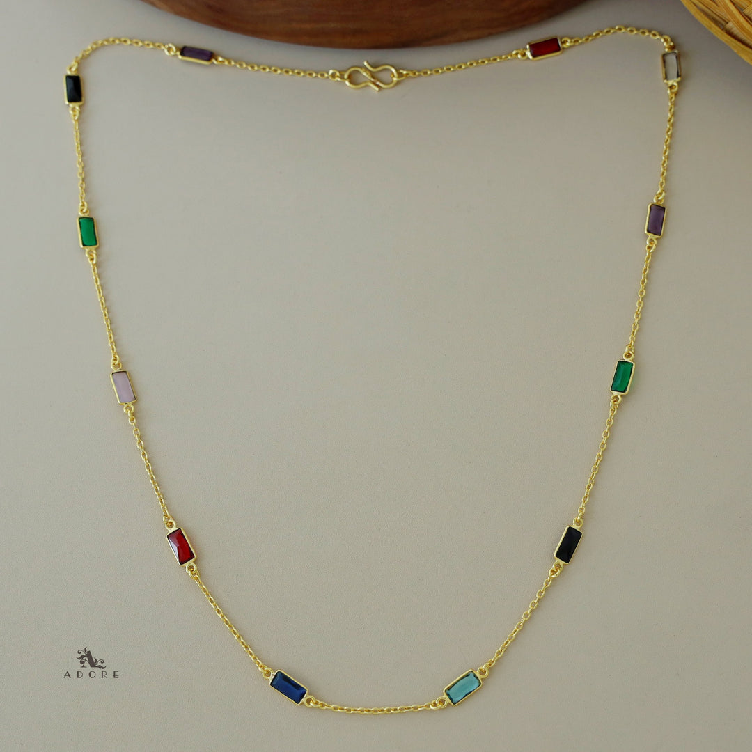 Sera Mini Rectangle Glossy Neckpiece