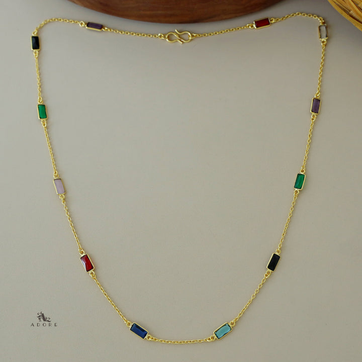 Sera Mini Rectangle Glossy Neckpiece