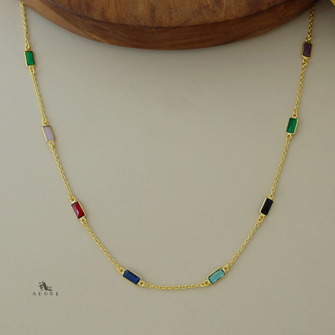 Sera Mini Rectangle Glossy Neckpiece
