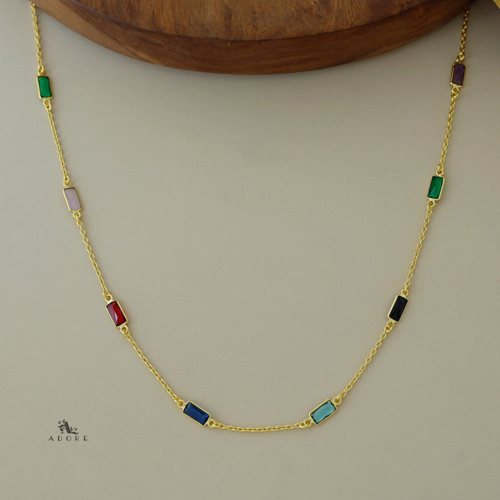 Sera Mini Rectangle Glossy Neckpiece