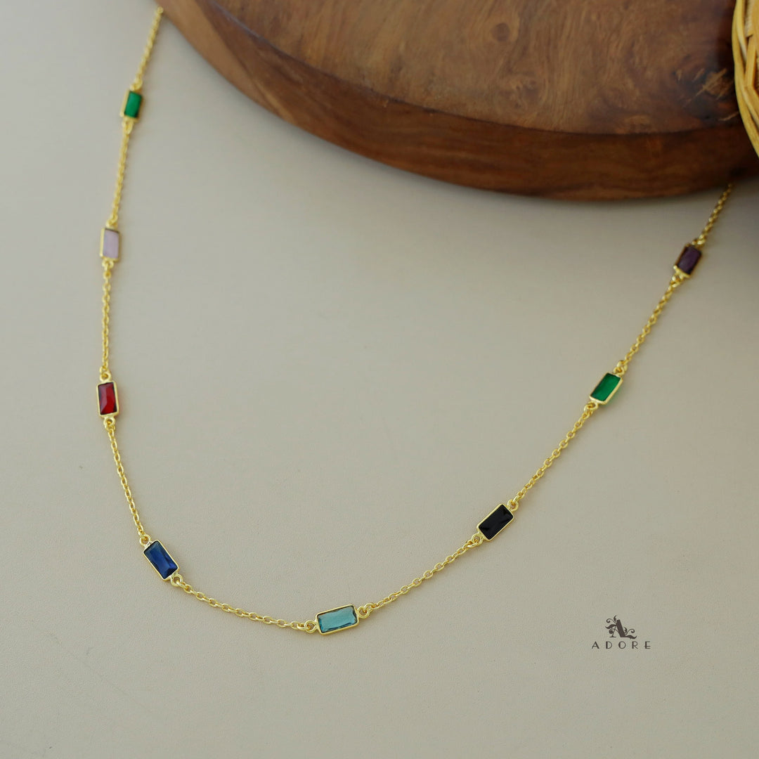 Sera Mini Rectangle Glossy Neckpiece