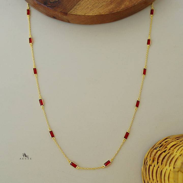 Sera Mini Rectangle Glossy Neckpiece