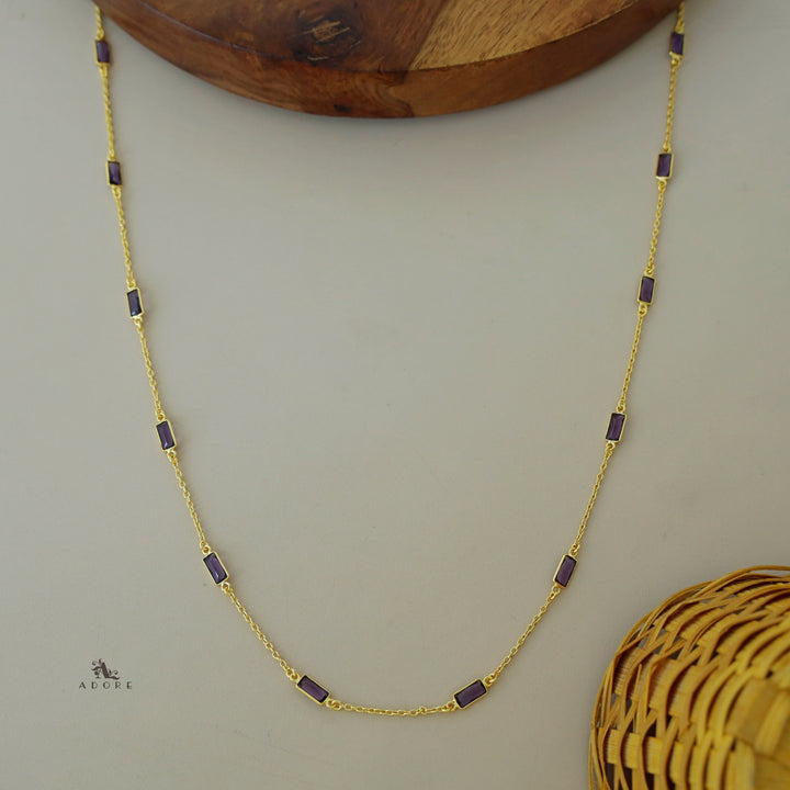 Sera Mini Rectangle Glossy Neckpiece