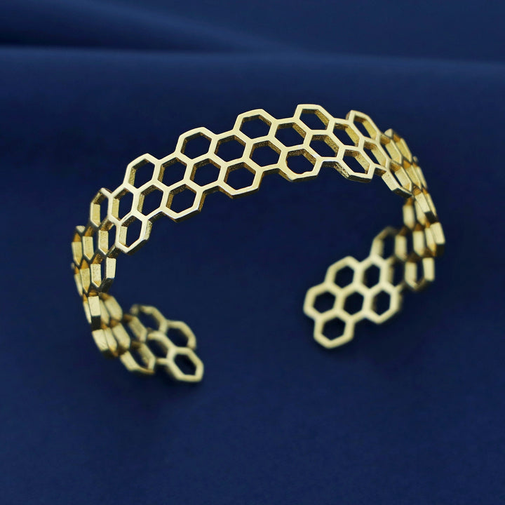 Golden Mini Honey Comb Bangle