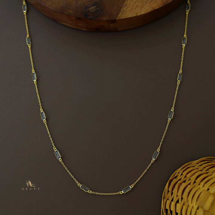 Sera Mini Rectangle Glossy Neckpiece