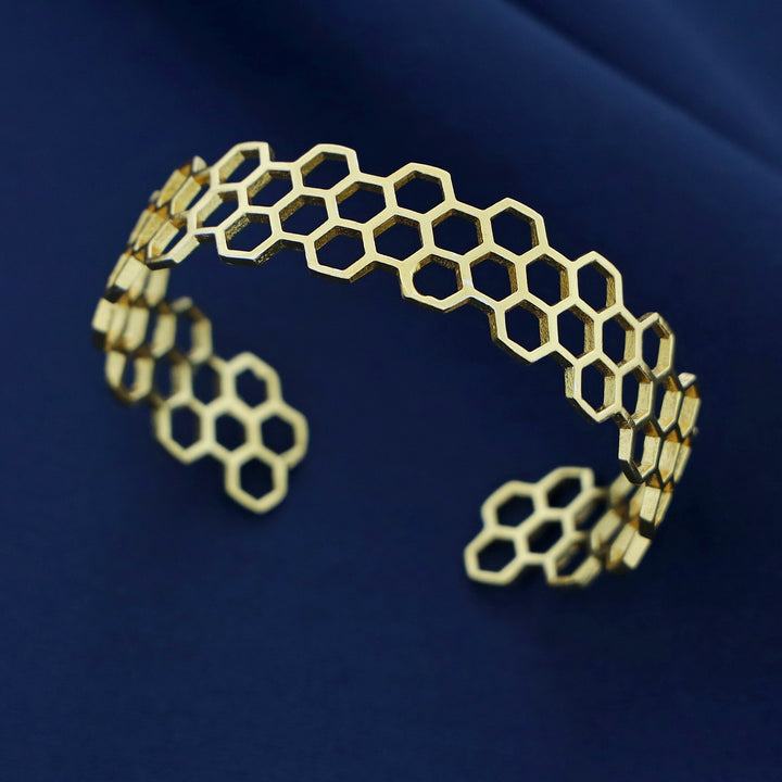 Golden Mini Honey Comb Bangle